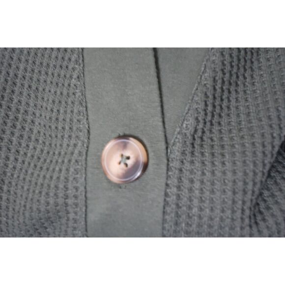 Point Collection Green Waffle V-neck Cardigan Small EUC - Picture 2 of 8